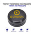 Gordon Smell Proof Airtight Aircraft Aluminum Storage Cigarette Jar, Black Stash Jars, 50 mm Size Smell Proof Container
